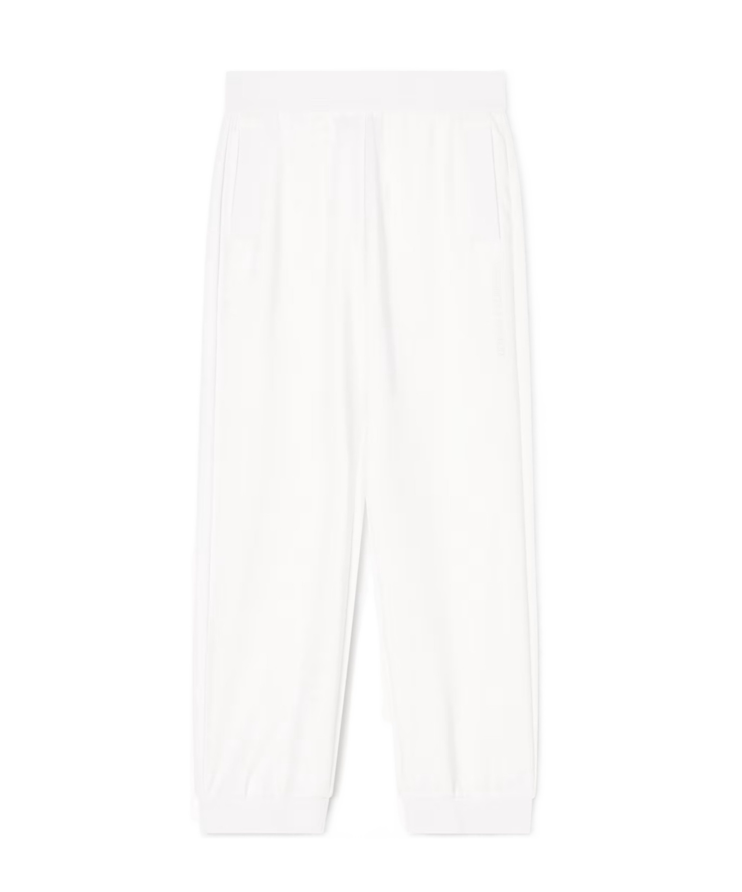 Armani Exchange Elastic Waist Track Pants In White