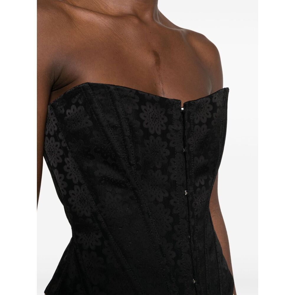 Stella Mccartney Strapless Corset Top In Black