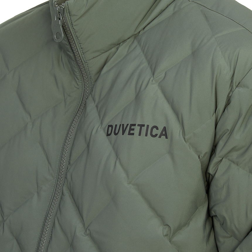 Duvetica Long-sleeved Down Jacket In Green