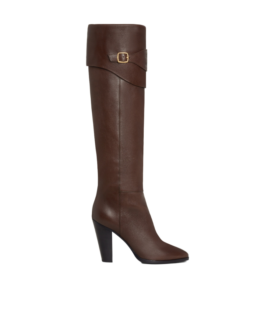 Celine Triomphe Wiltern Boots In Brown
