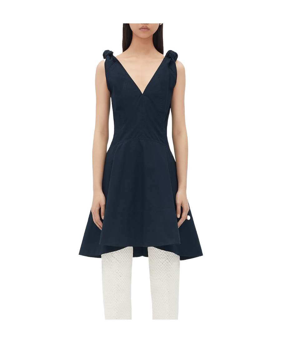 BOTTEGA VENETA V-NECK COTTON DRESS