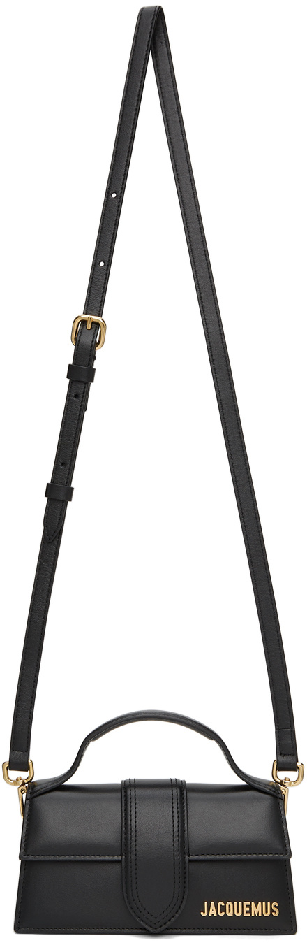Jacquemus Le Bambino Small Leather Shoulder Bag In Black