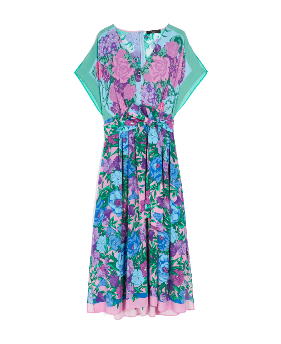 Weekend Max Mara Silk Dress In Green