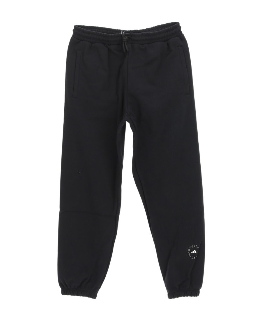 Shop Adidas By Stella Mccartney Organic Cotton-blend Track Pants In Black