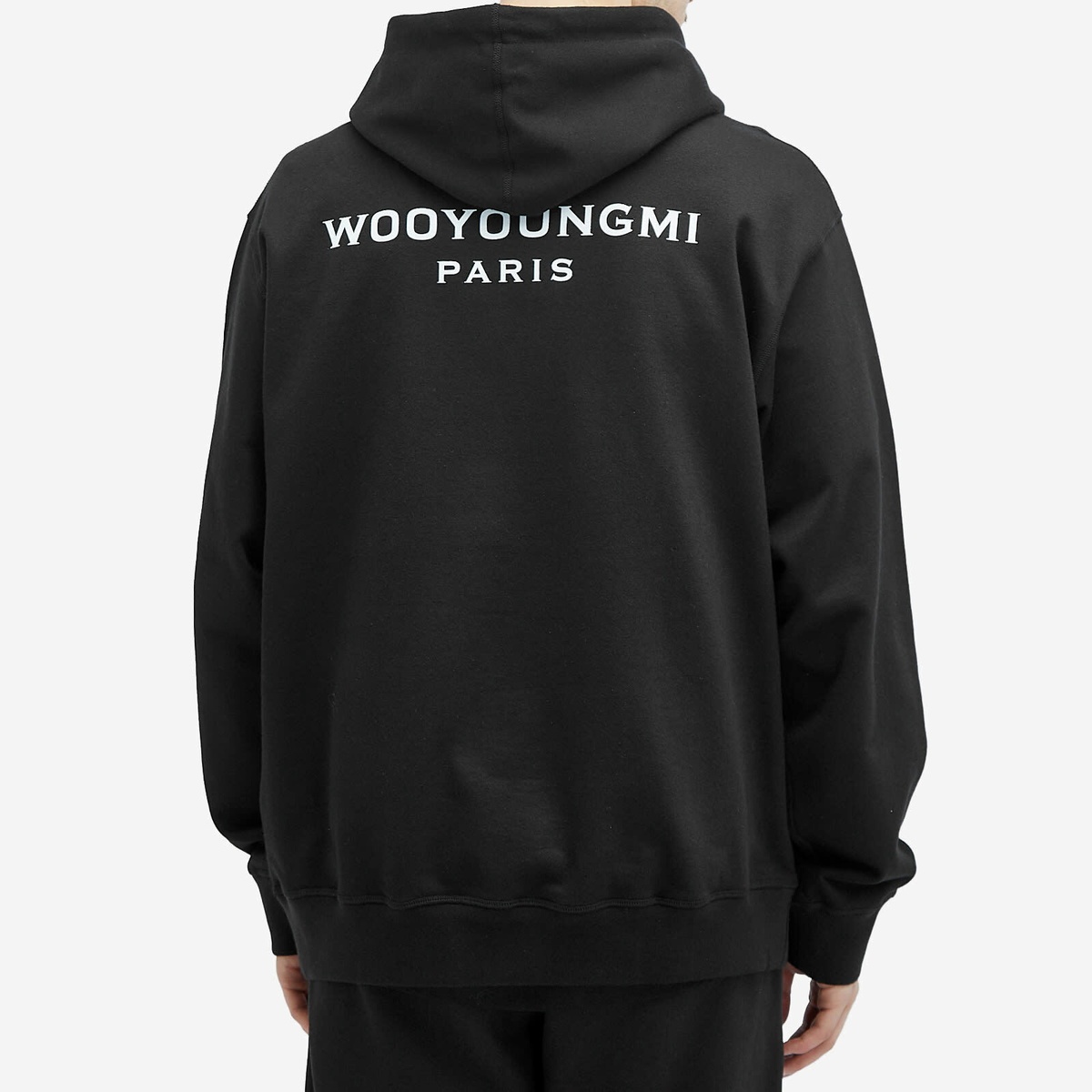 Wooyoungmi Black Back Logo Hoodie In Black