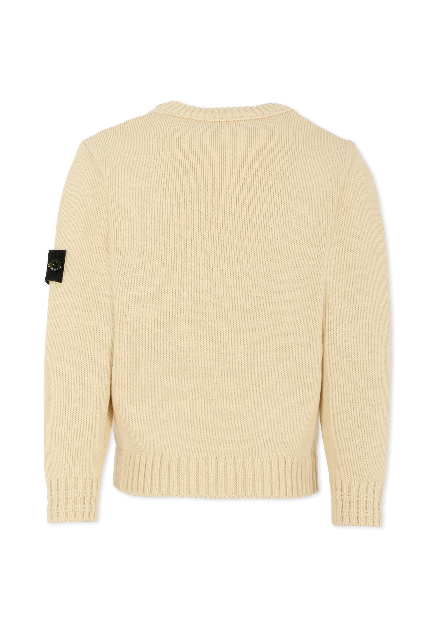 Stone Island Long-sleeved Pullover In White