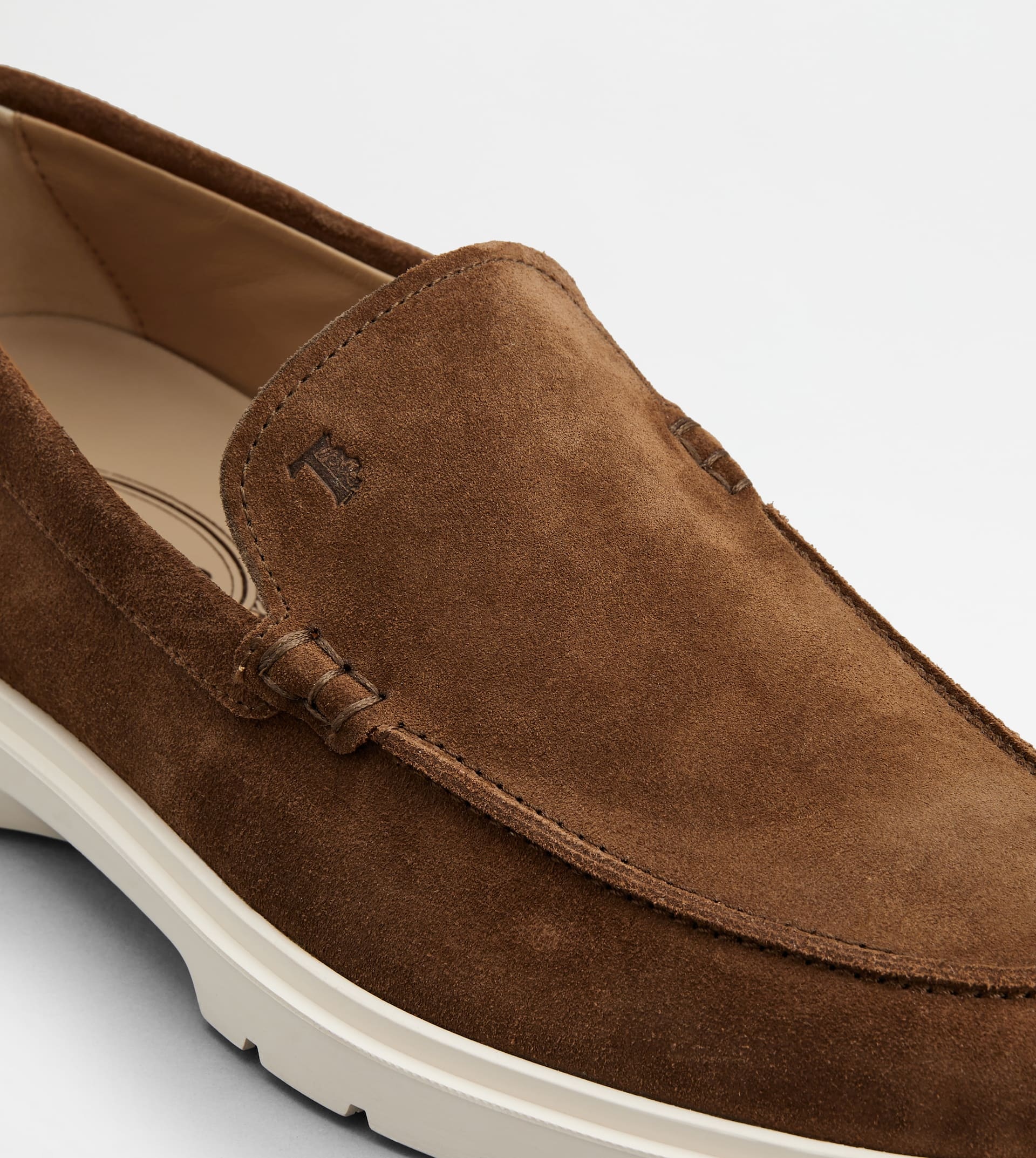 Tod's Men Suede Slipper Moccasin In Brown
