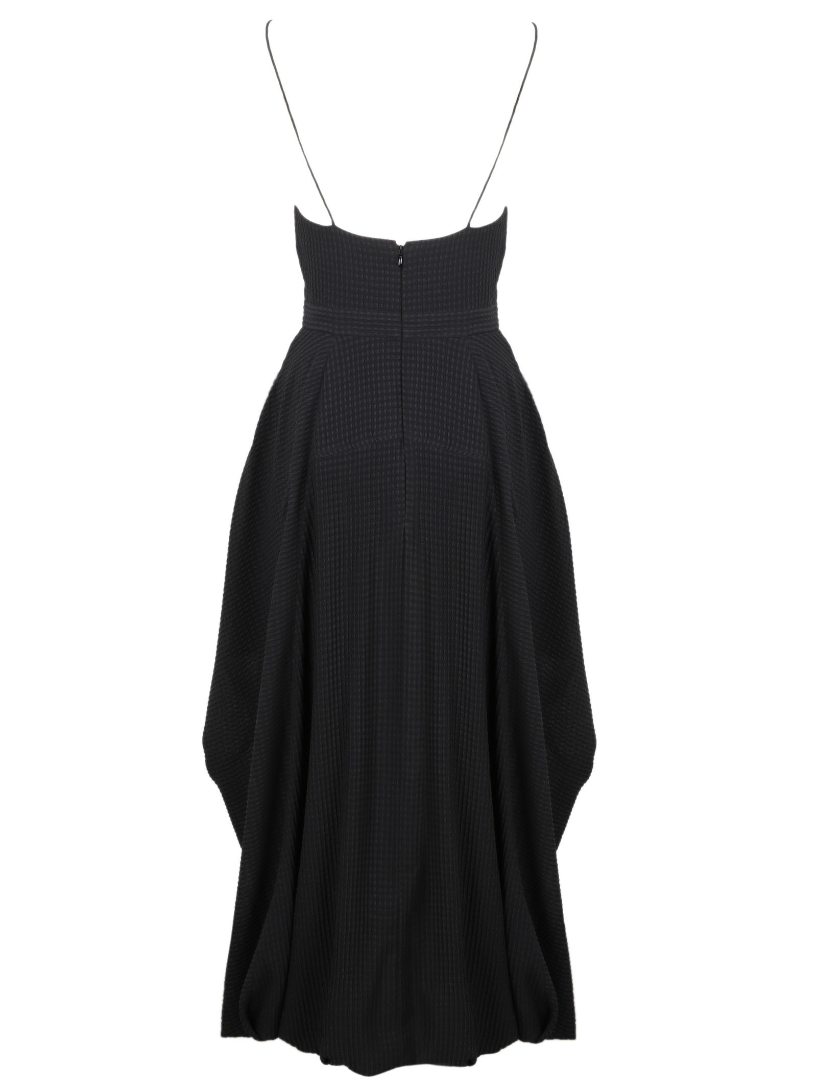 Stella Mccartney Plunge-neck Draped Midi-dress In Black