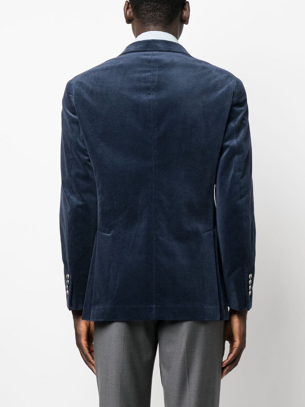 Brunello Cucinelli Double-breasted Corduroy Blazer In Black