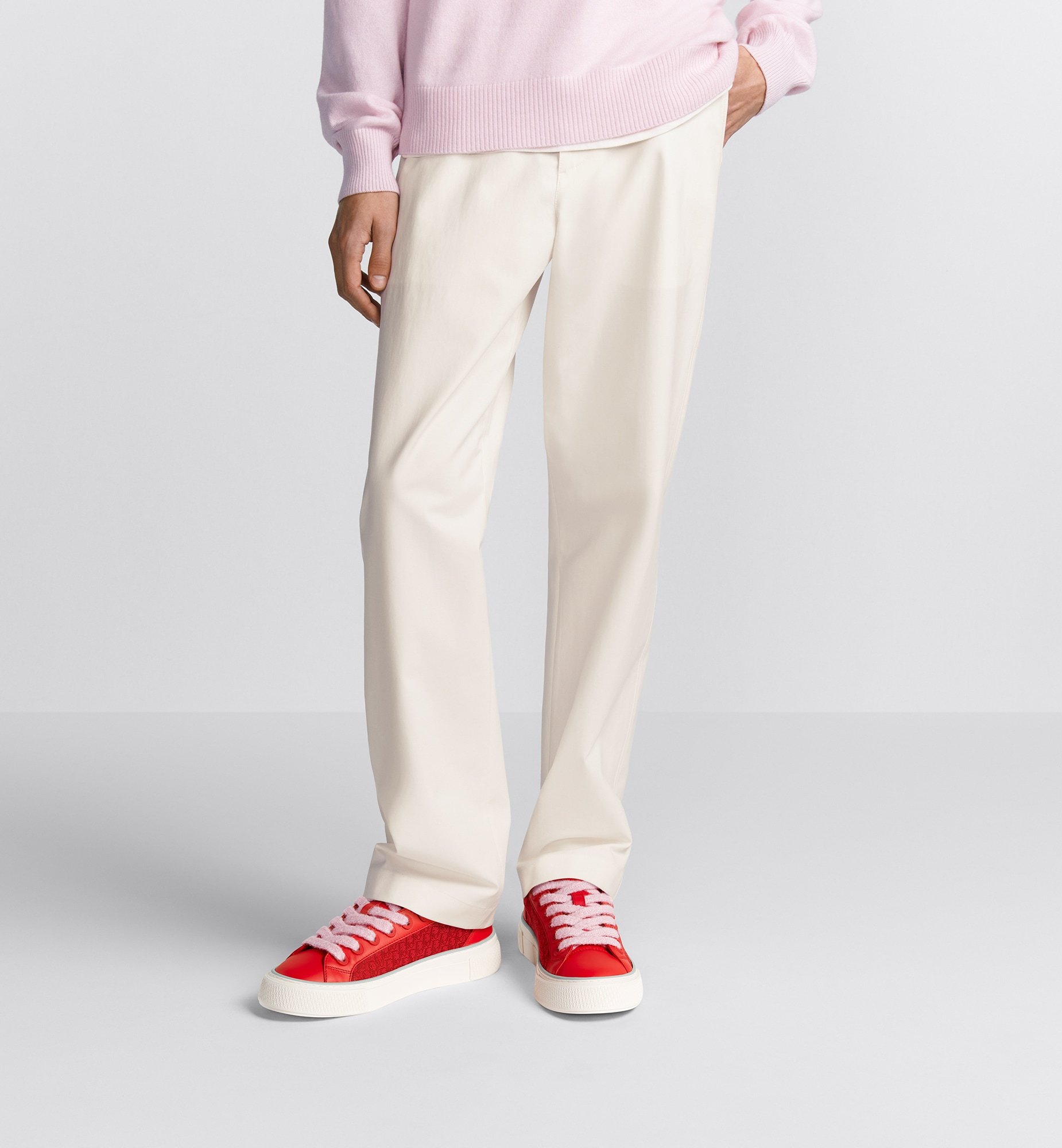 Dior Logo Casual Pants In White