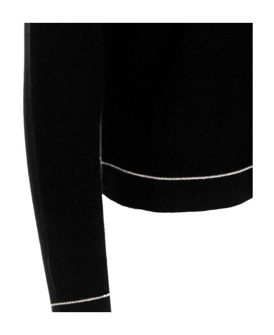 Max Mara Round Neck Long-sleeved Sweater In Black