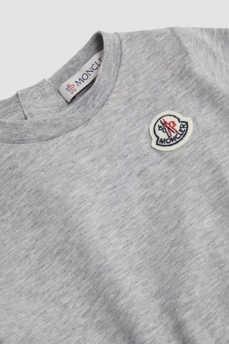 Moncler Enfant Short-sleeved Crewneck Dress In Gray