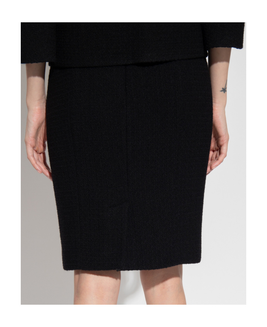 Moschino Skirt With Knee-length And Belt Loops In Black