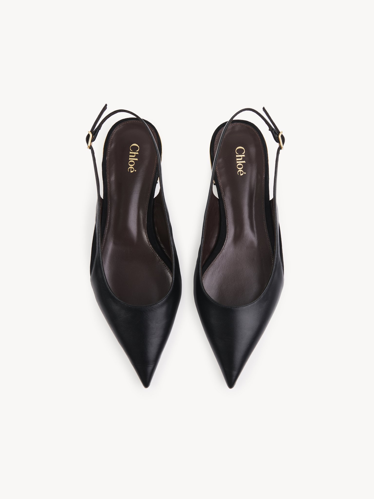 Shop Chloé Saada Leather Ballerina Shoes In Black