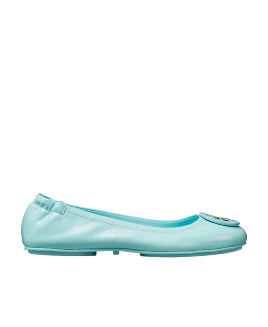 Tory Burch Woman Ballet Flats Sky Blue Size 6.5 Soft Leather In Blue