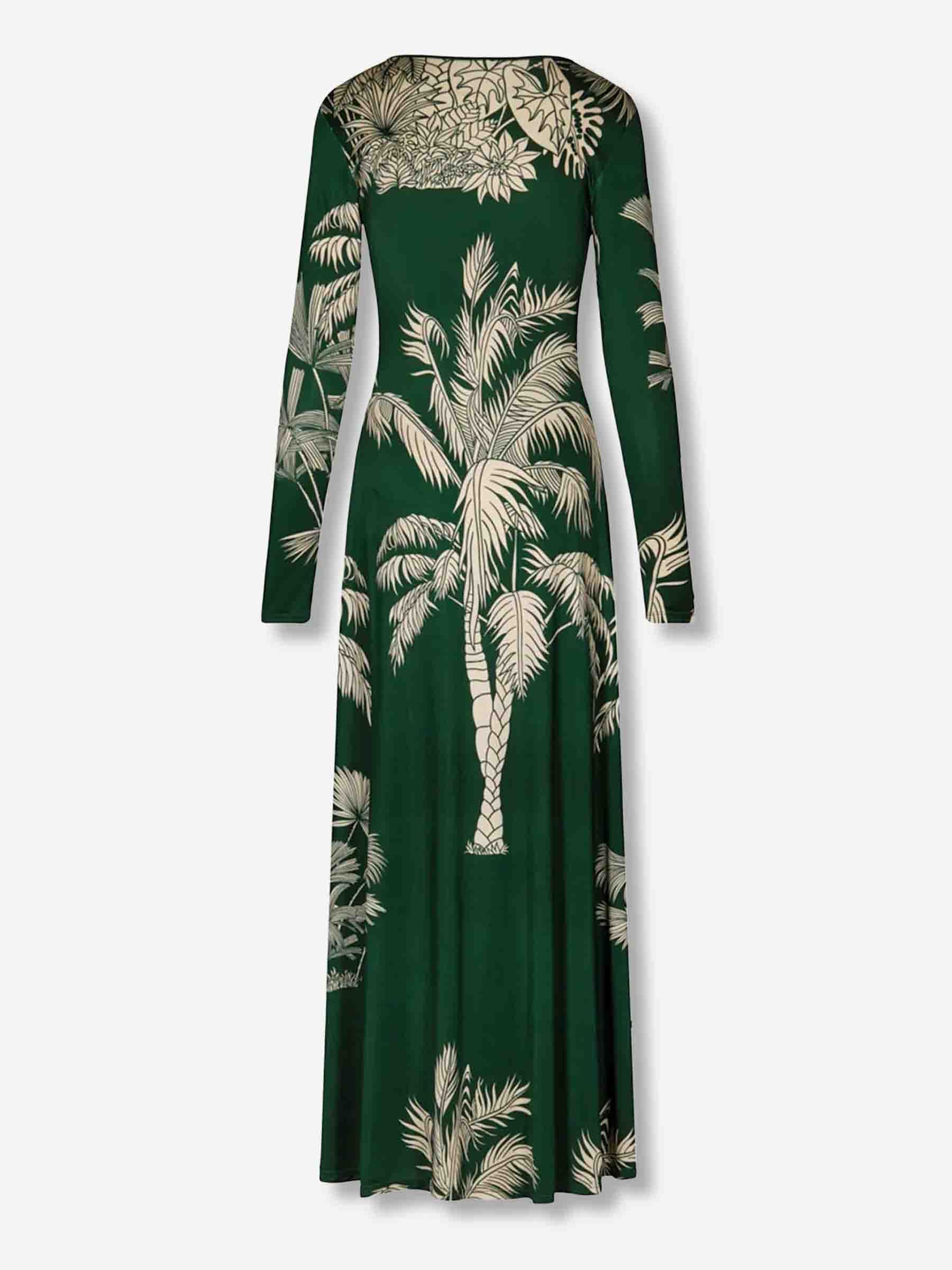 Johanna Ortiz Long Sleeve Dress In Green