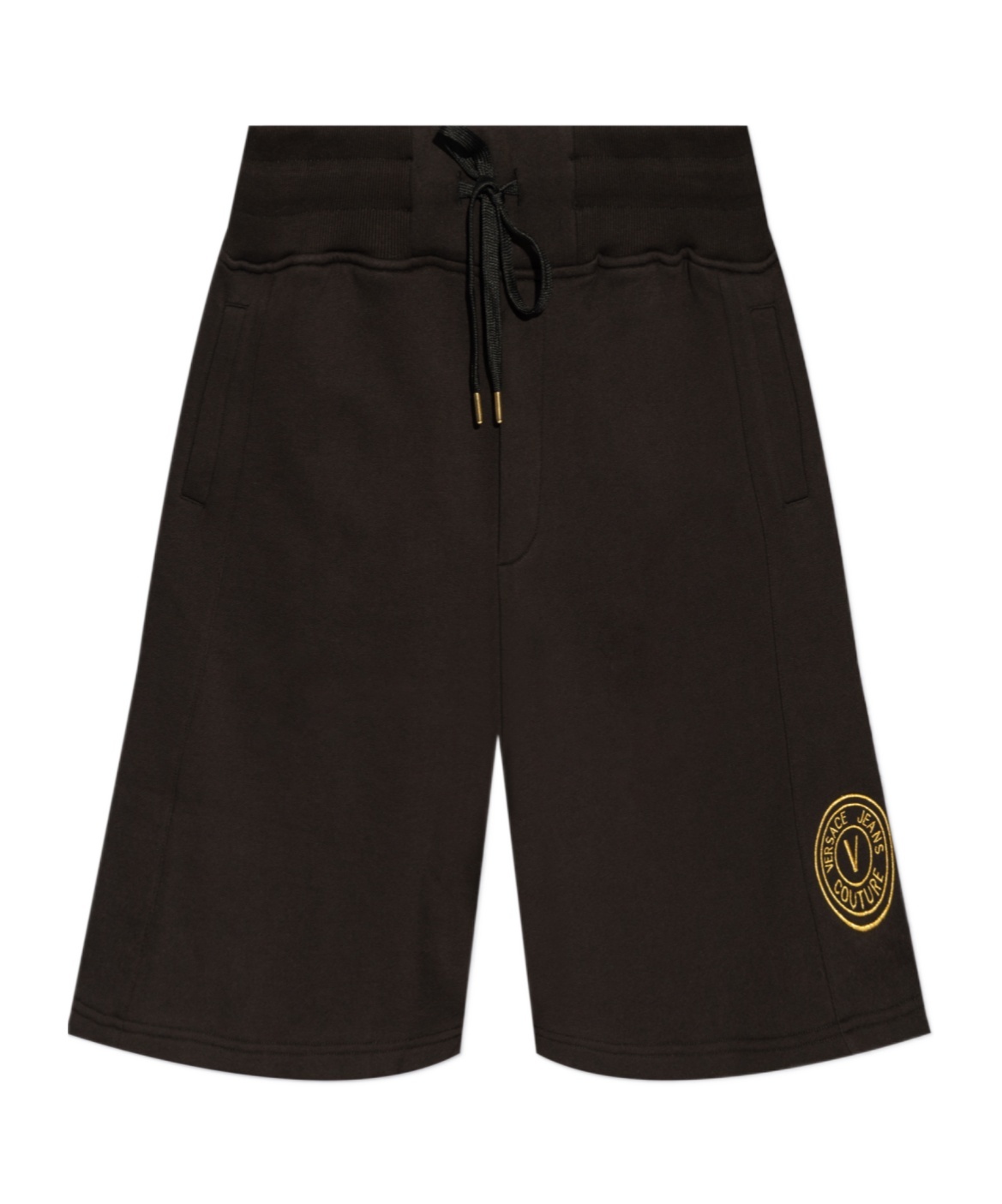 Versace Jeans Elastic Waist Shorts In Black