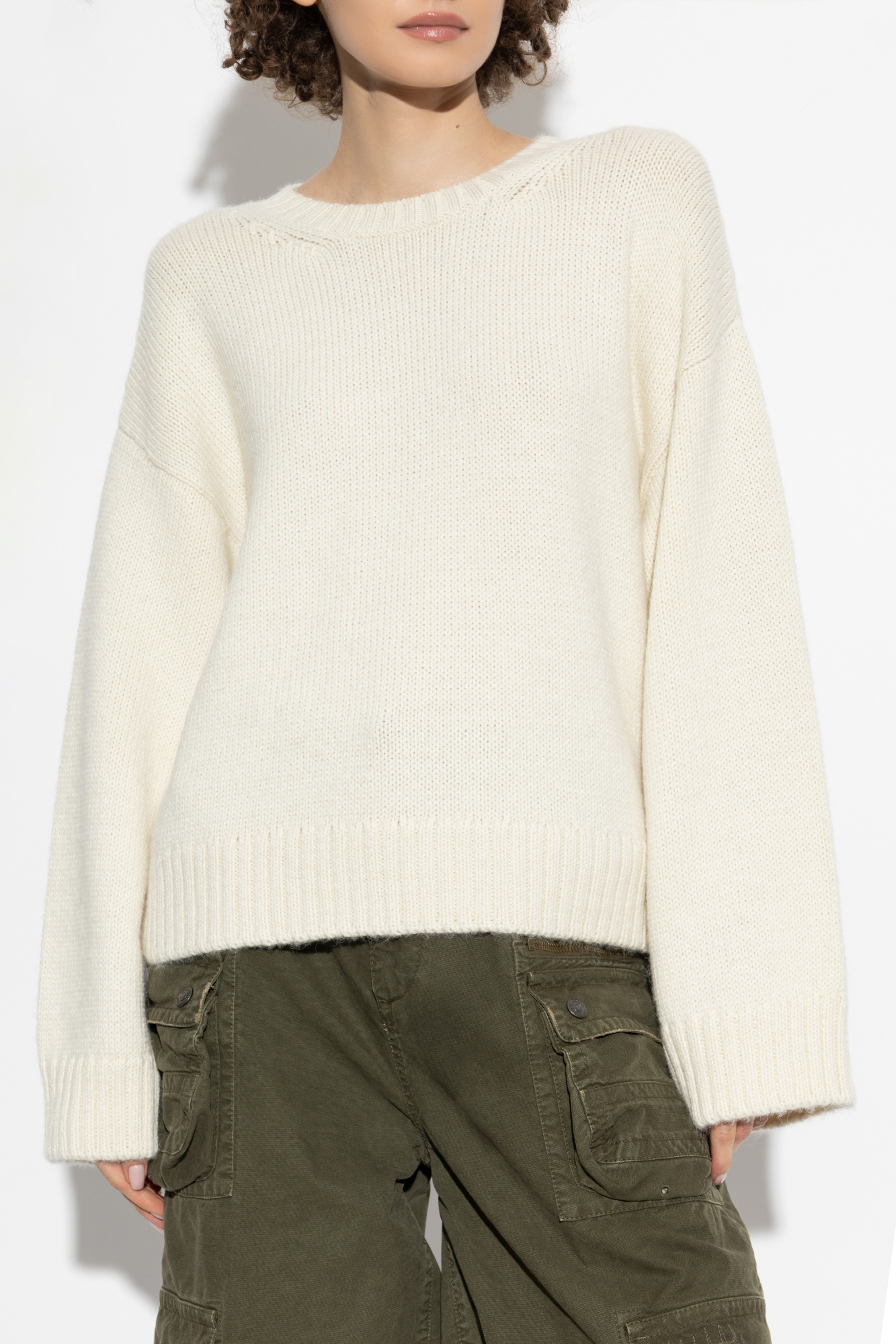 Dsquared2 Ribbed Crew-neck Jumper In White