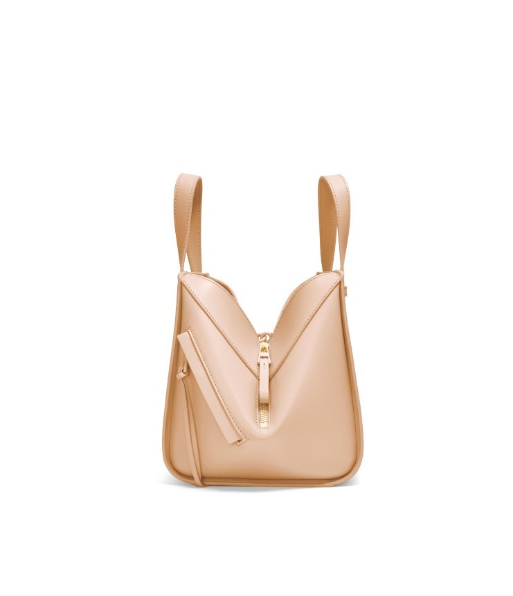 Loewe Hammock Small Leather Convertible Crossbody Bag In Nude