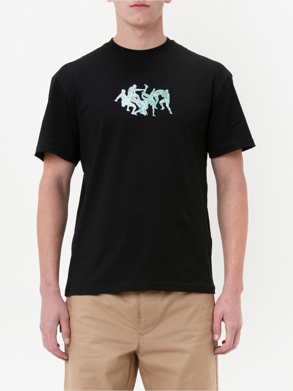 Jw Anderson Anglada Graphic-print T-shirt In Black