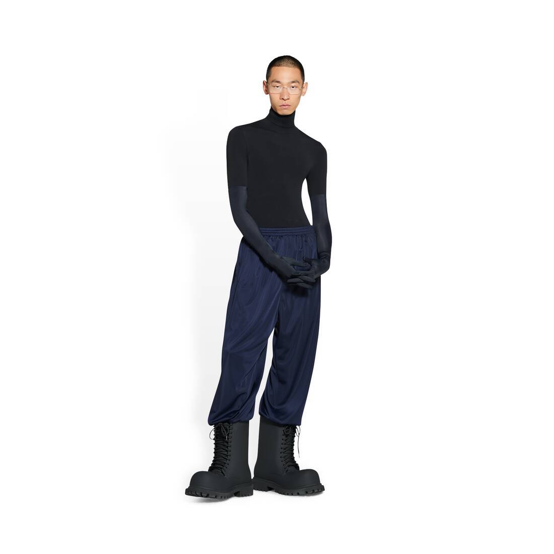 Balenciaga Drop-crotch Trousers In Blue