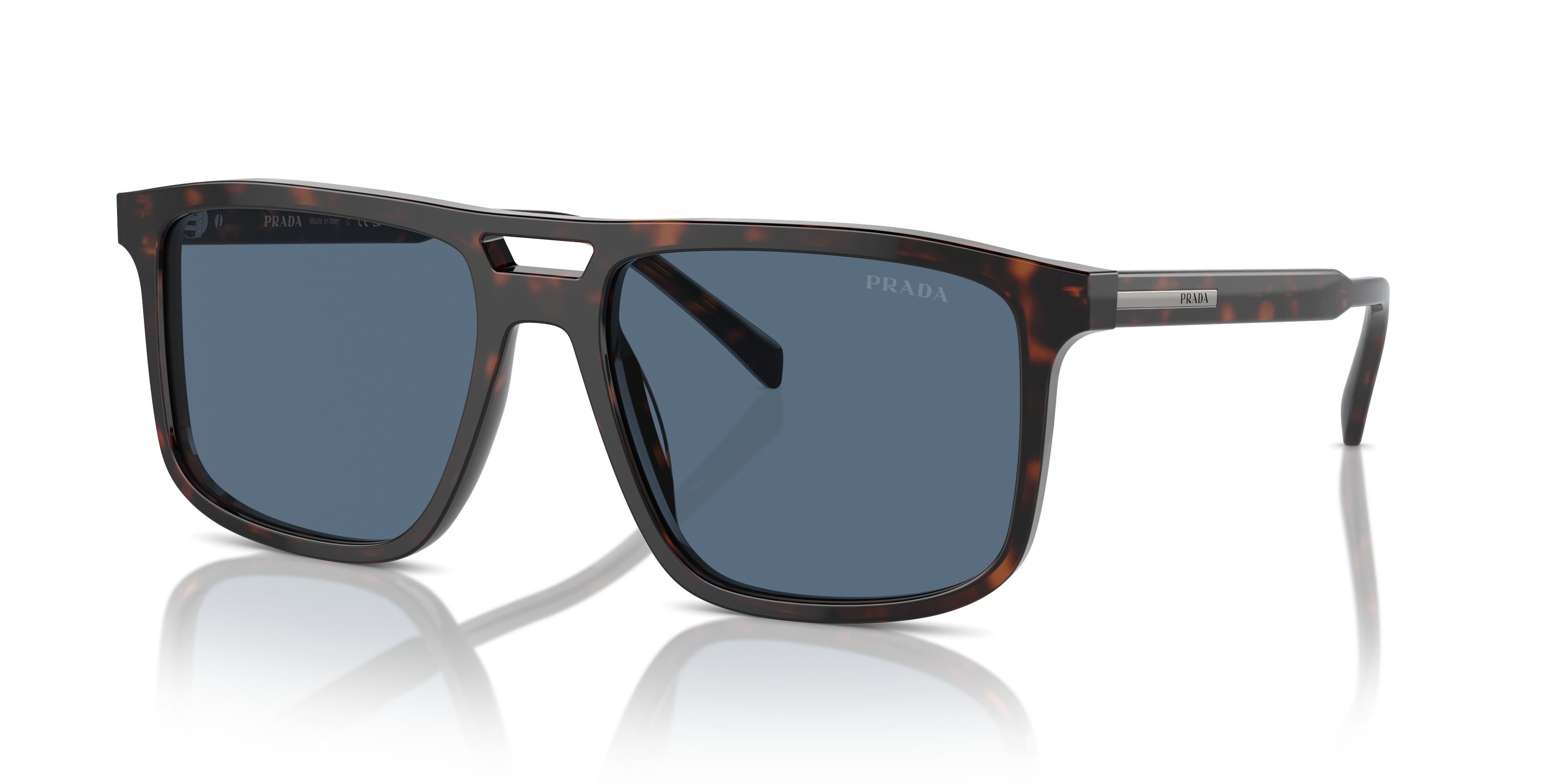 Prada Pr A22s Square Frame Sunglasses In Blue
