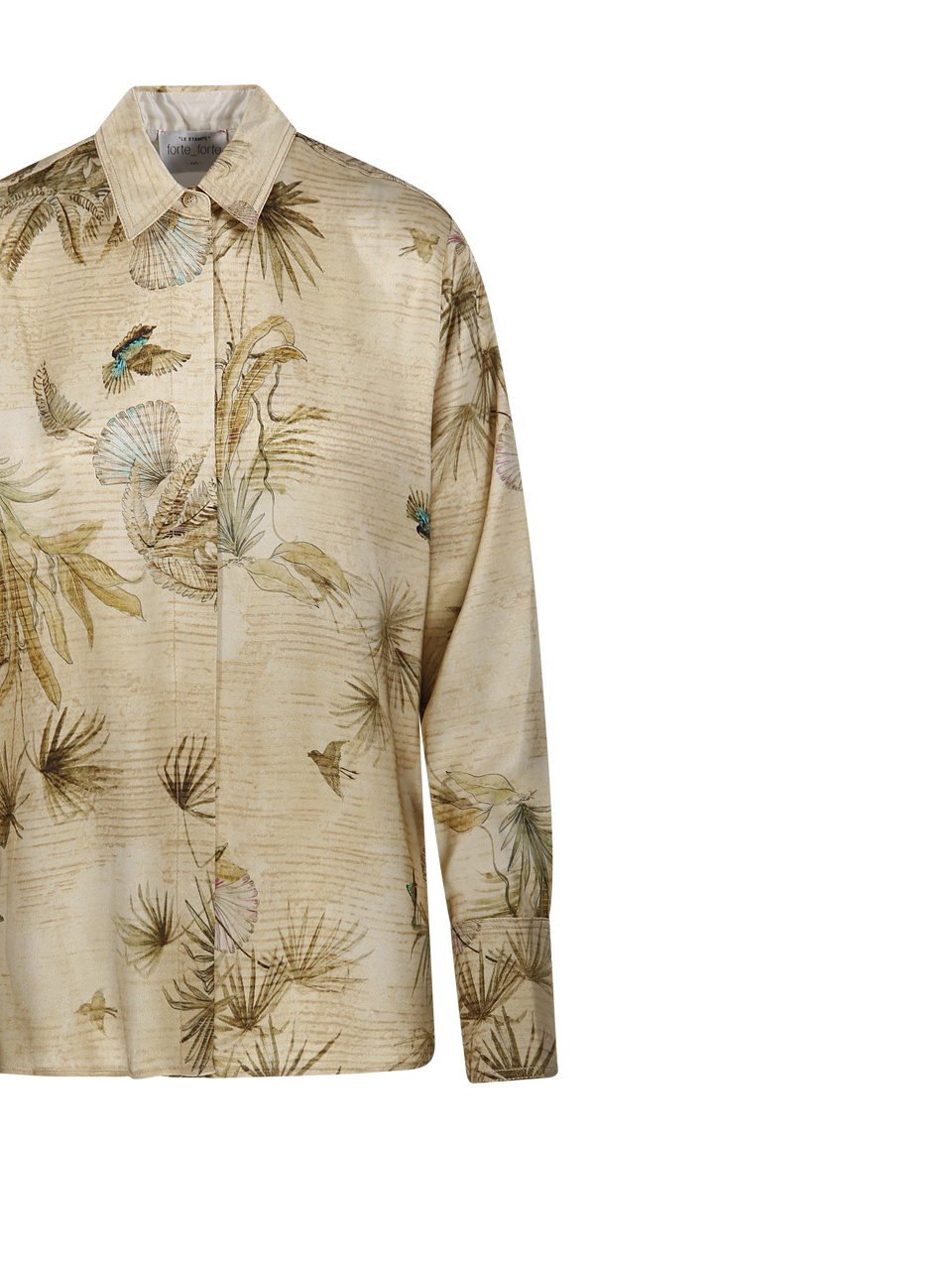 FORTE FORTE ALL-OVER PATTERN LONG-SLEEVE SHIRT