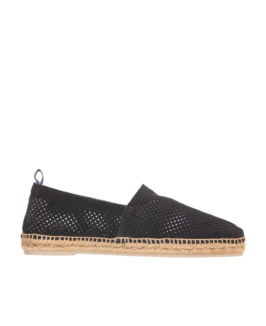 Castaã±er Castañer Pablo Perforated Slip-on Espadrilles In Black