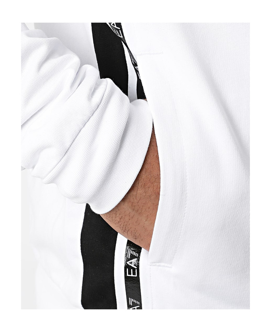 Ea7 Logo And Hat Casual Jacket In White
