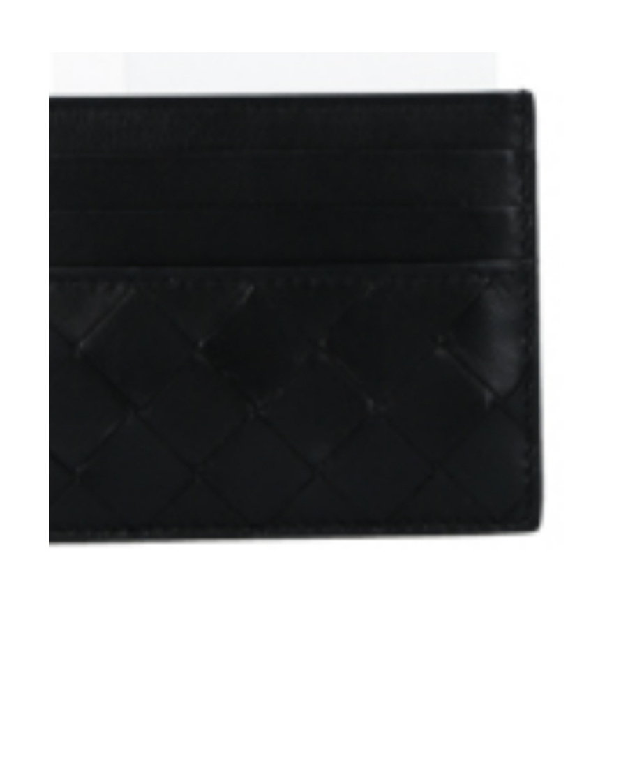 Shop Bottega Veneta Intrecciato-weave Cardholder In Black
