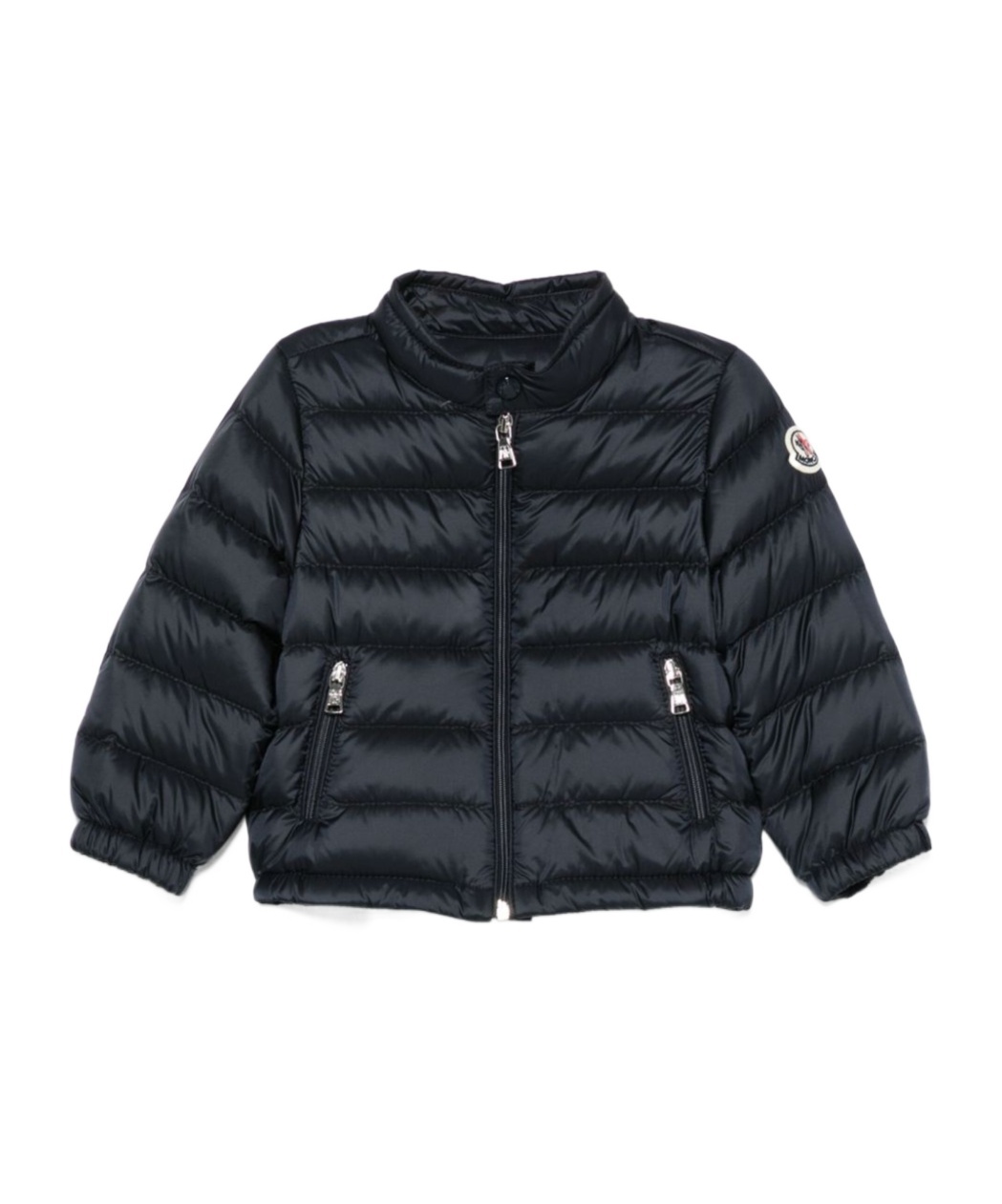 Moncler Long-sleeved Down Jacket In Blue