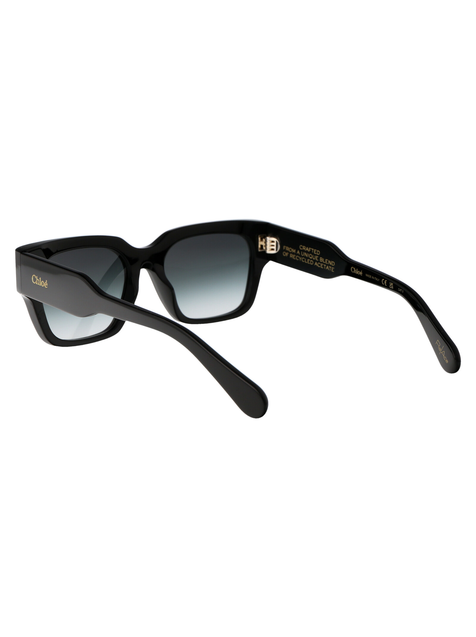 Chloé Chloe Squared Sunglasses Ch0190 S 001 In Black
