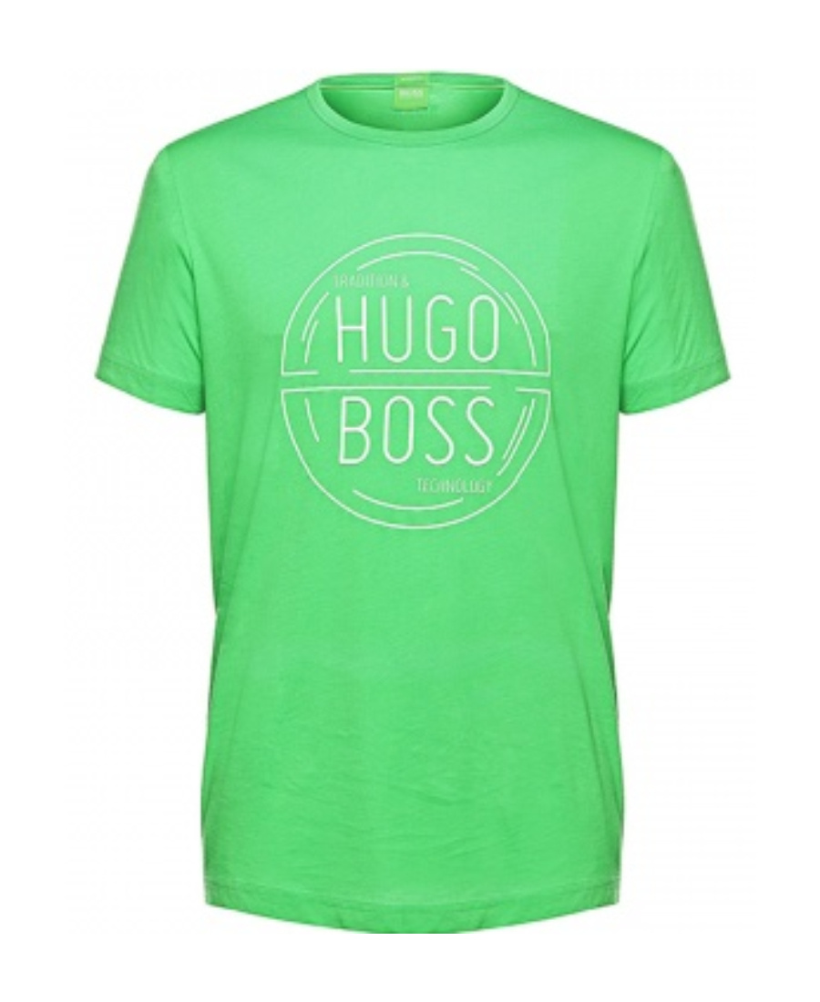 Hugo Boss Logo Details T-shirt In Green