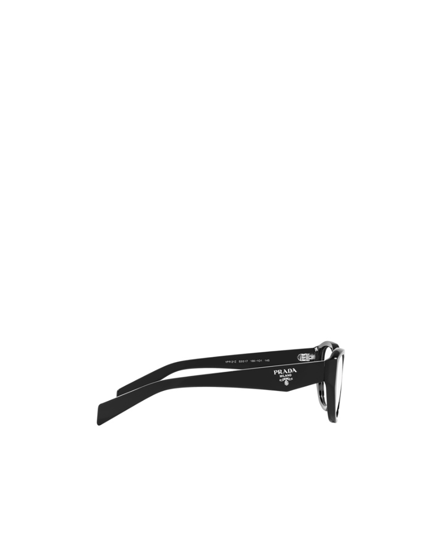 Prada Logo-engraved Cat-eye Glasses In Black