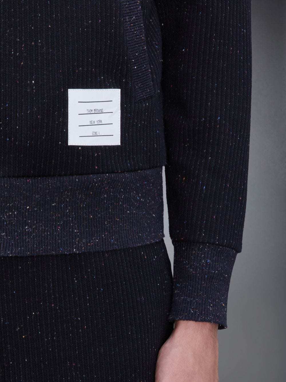 Thom Browne Zip Sweatshirt In Black