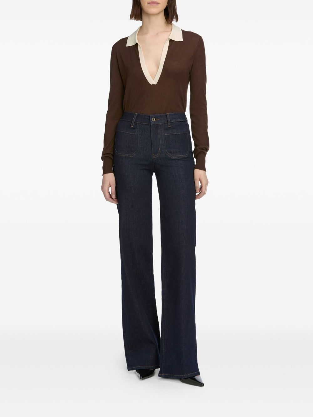 Frame High Waist Jeans In Blue