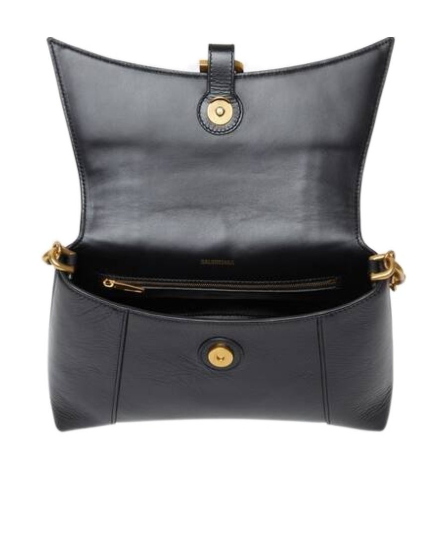 Balenciaga Borsetta A Tracolla Downtown Con Catena  Da Donna In Nero In Black