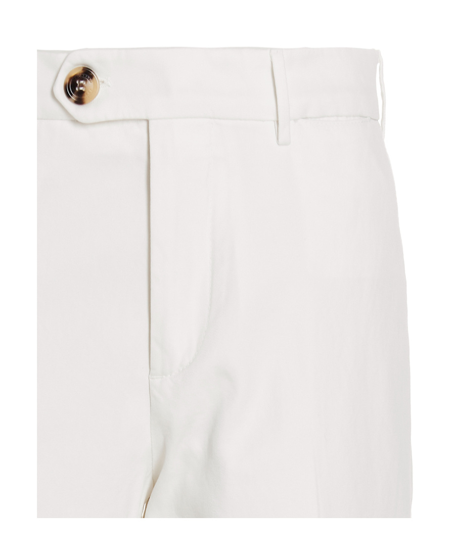 Brunello Cucinelli Cotton Slim Fit Pants In White