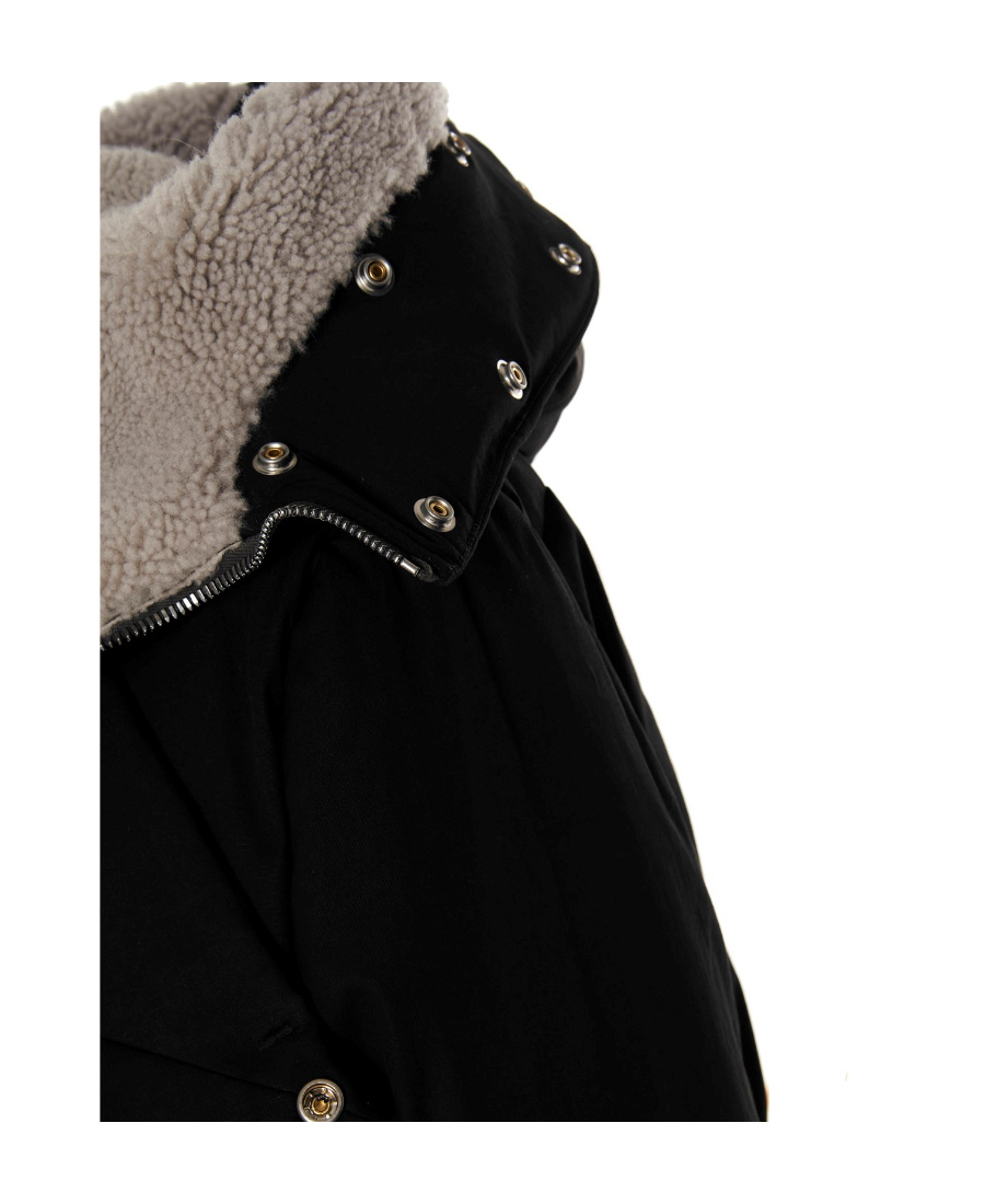 Rick Owens Hooded Down Jacket In Black