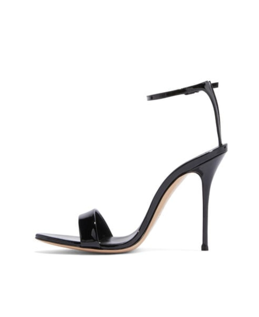 Casadei Patent Leather Sandals With Buckle-fastening In Black