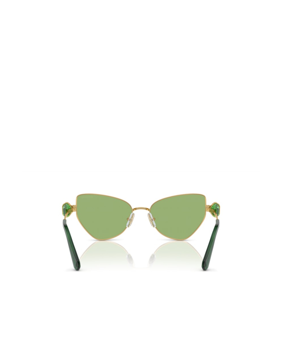 Swarovski Womens Gold Sk7003 Irregular-frame Metal Sunglasses In Green