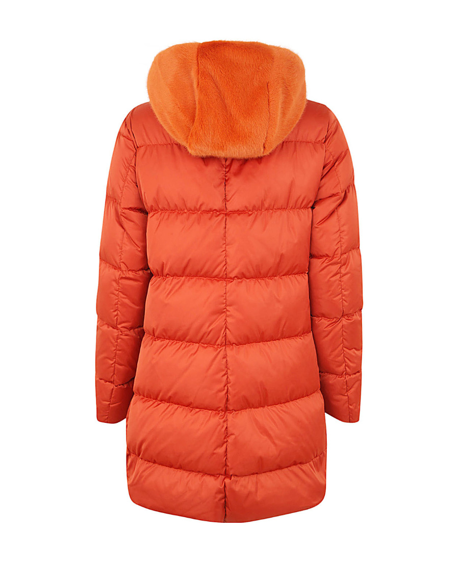 Herno Detachable-hood Padded Coat In Red