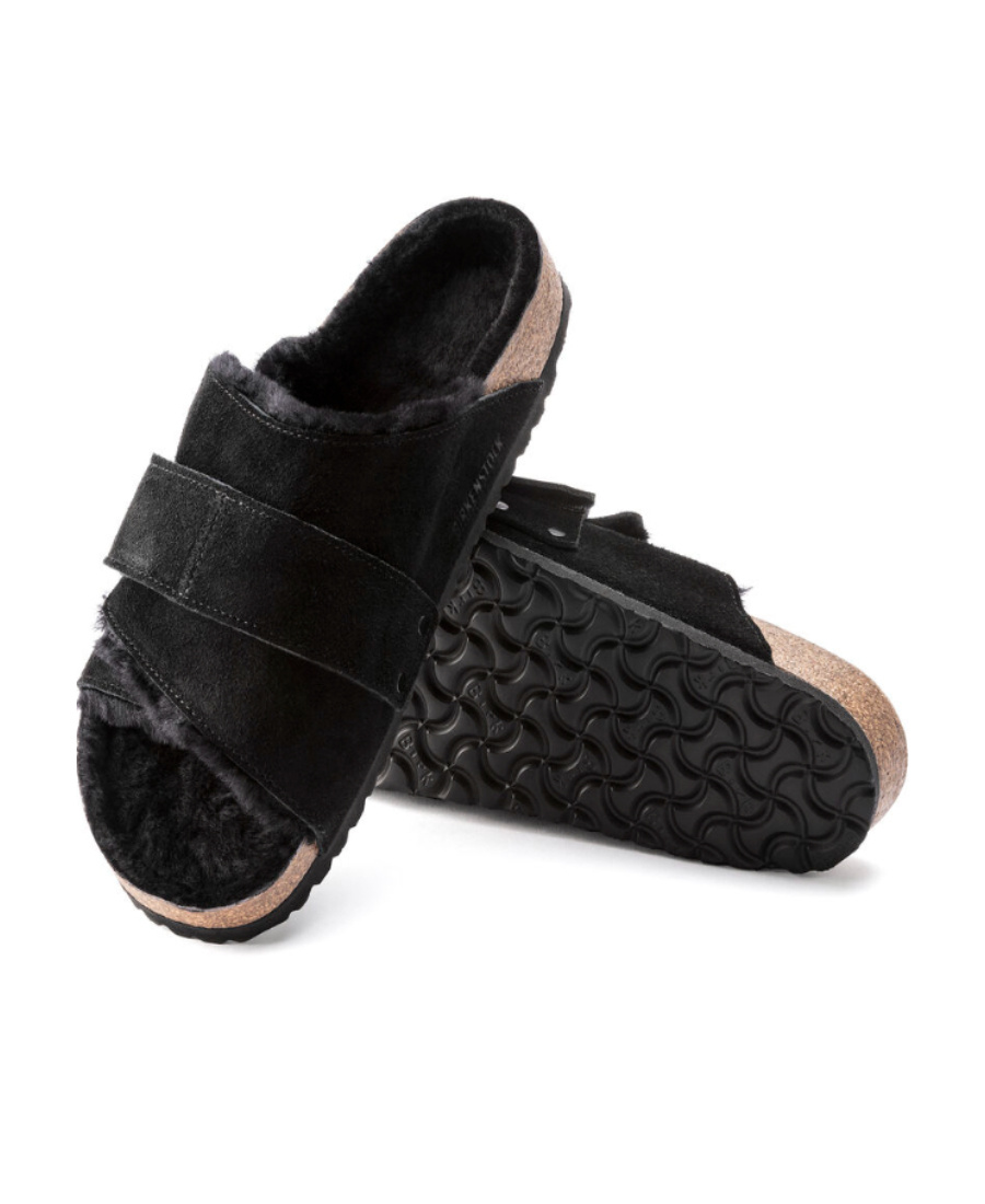 Birkenstock Men's Uji Nubuck Suede Leather Sandals From Finish Line In Black