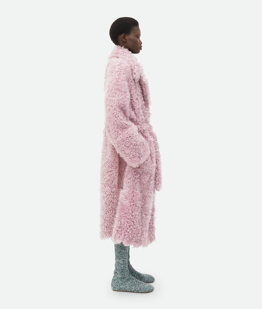 Bottega Veneta Manteau En Shearling In Pink