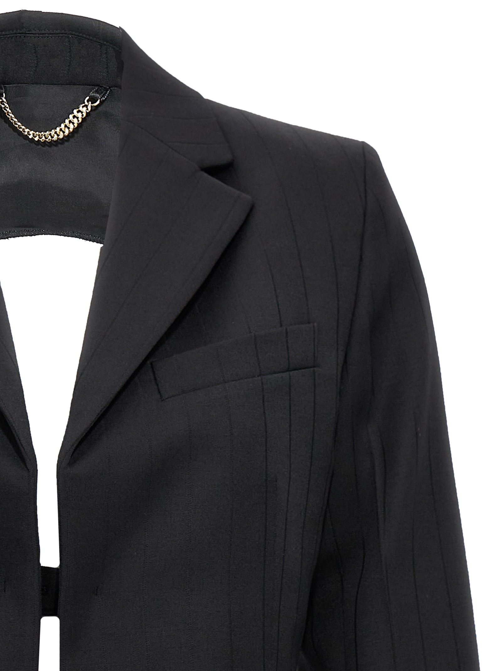 VICTORIA BECKHAM OPEN-BACK SINGLE-BREASTED BLAZER 