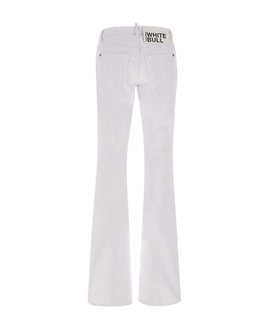 Dsquared2 Logo-patch Flared Jeans In White