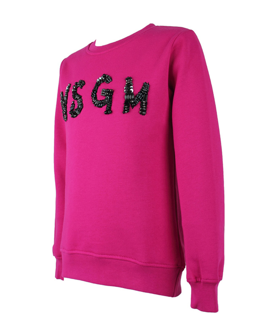 Msgm Logo Hoodie In Pink