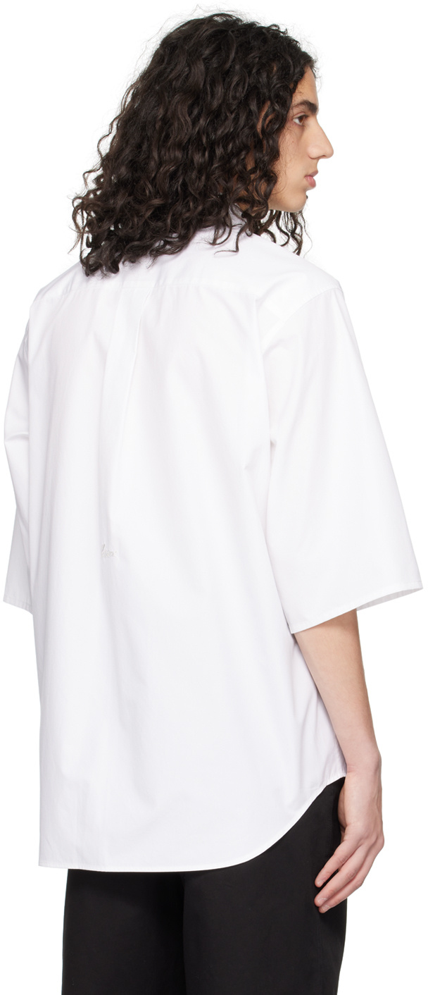 We11 Done Wide-sleeve Cotton Shirt In White