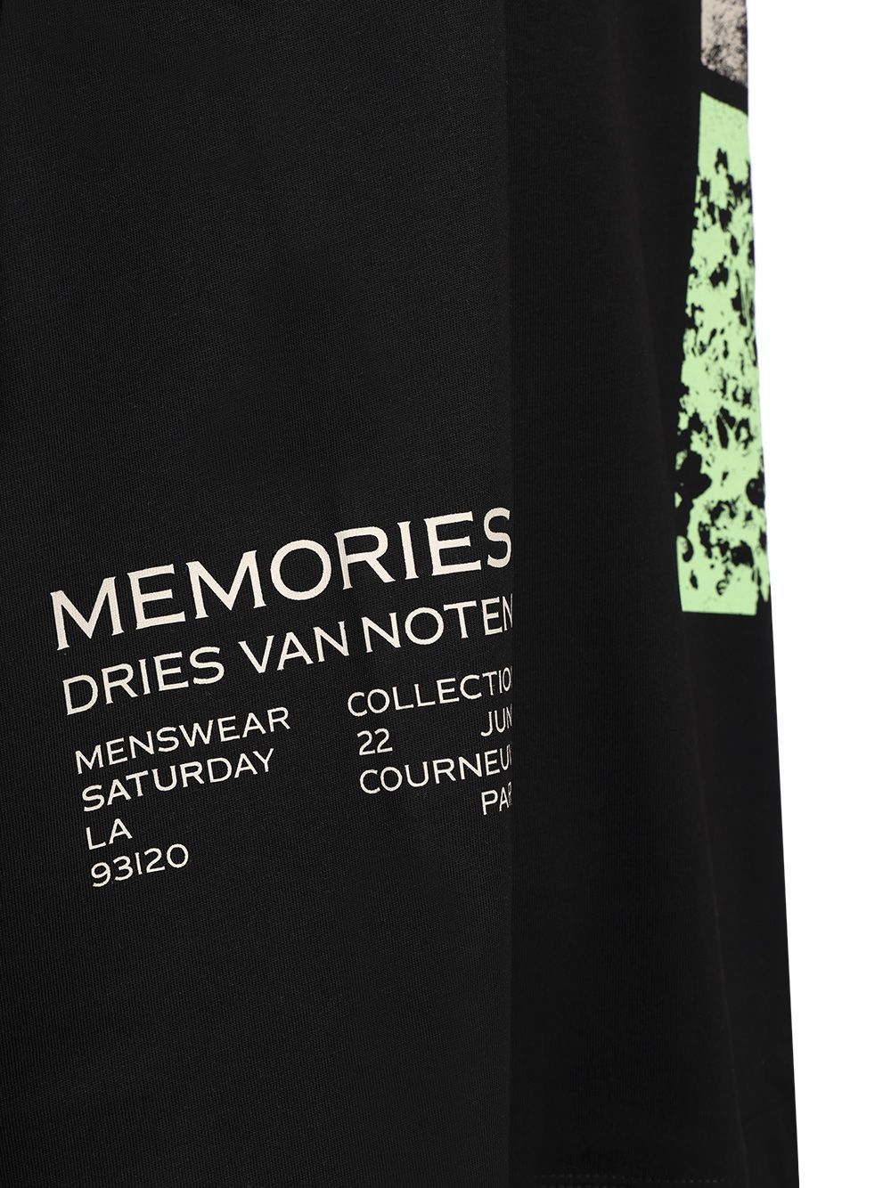 Dries Van Noten Mens Black Hemmings Crewneck Cotton-jersey T-shirt In Black