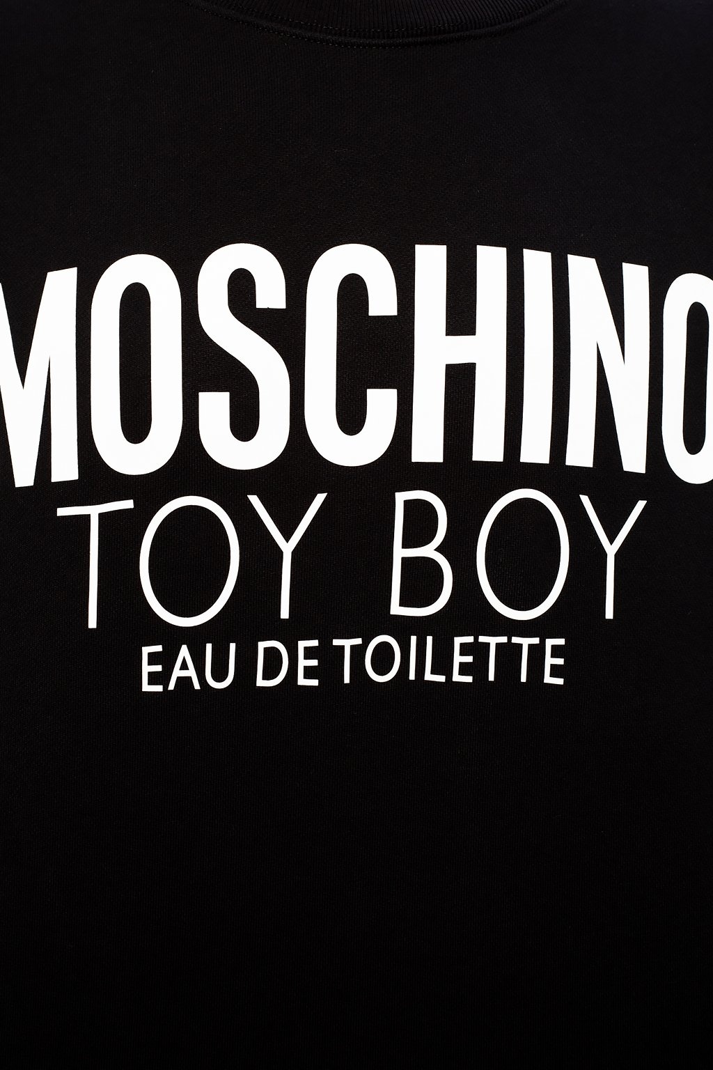 Moschino Crystal Logo Sweatshirt In Black In Black